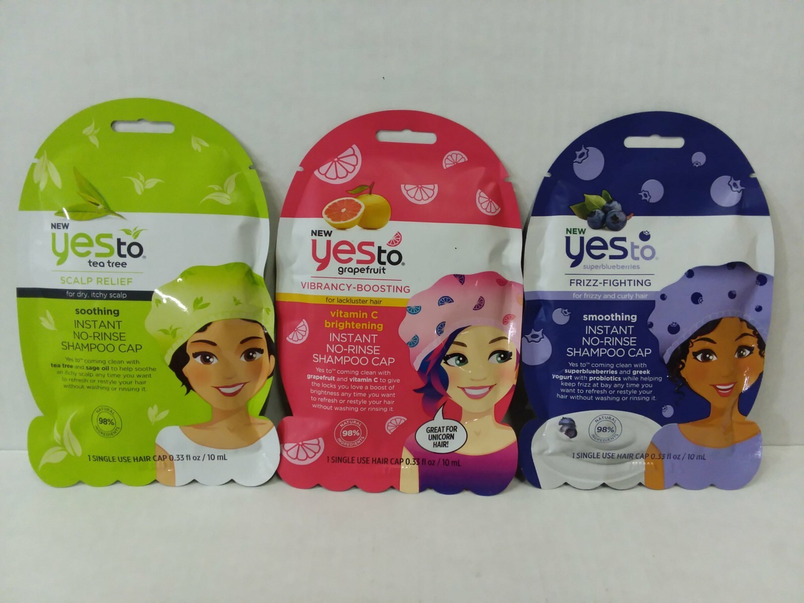 LOT OF 200 Yes to No-Rinse Shampoo Cap - Assorted