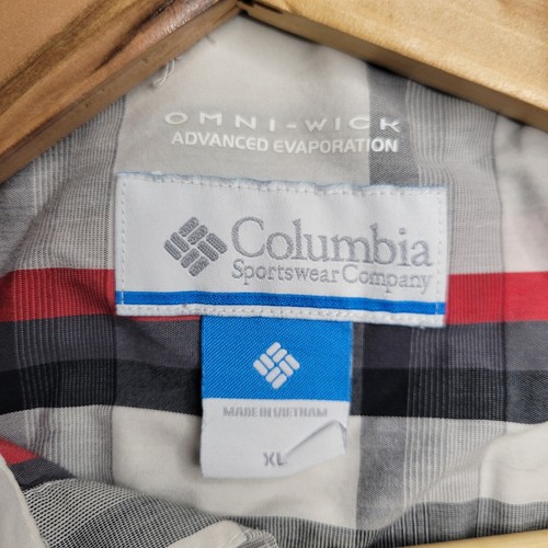 Columbia Shirt Mens Size XL Omni-Wick Advanced Evaporation Check L/S Button Up - Picture 5 of 11