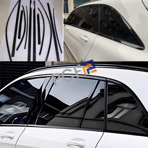 Cubierta de tira de moldura de ventana de auto negra brillante para Mercedes-Benz Clase GLC 2016-2022 - Imagen 1 de 7