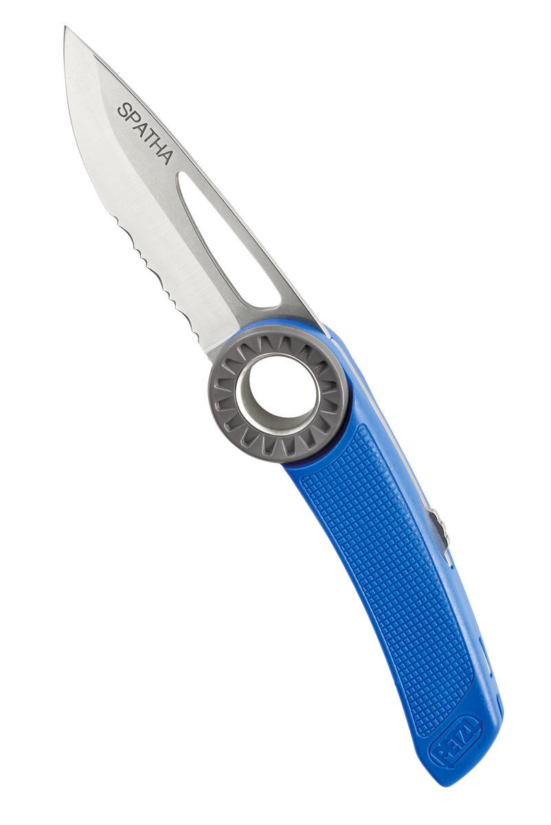 Cuchillo Petzl Spatha con agujero mosquetón