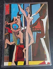 postcard Picasso Three Dancers art unposted LAMINATED