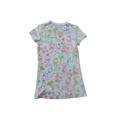 Hello kitty by DDE Sanrio short sleeve pajama dress, girls size medium, 7 8 1311