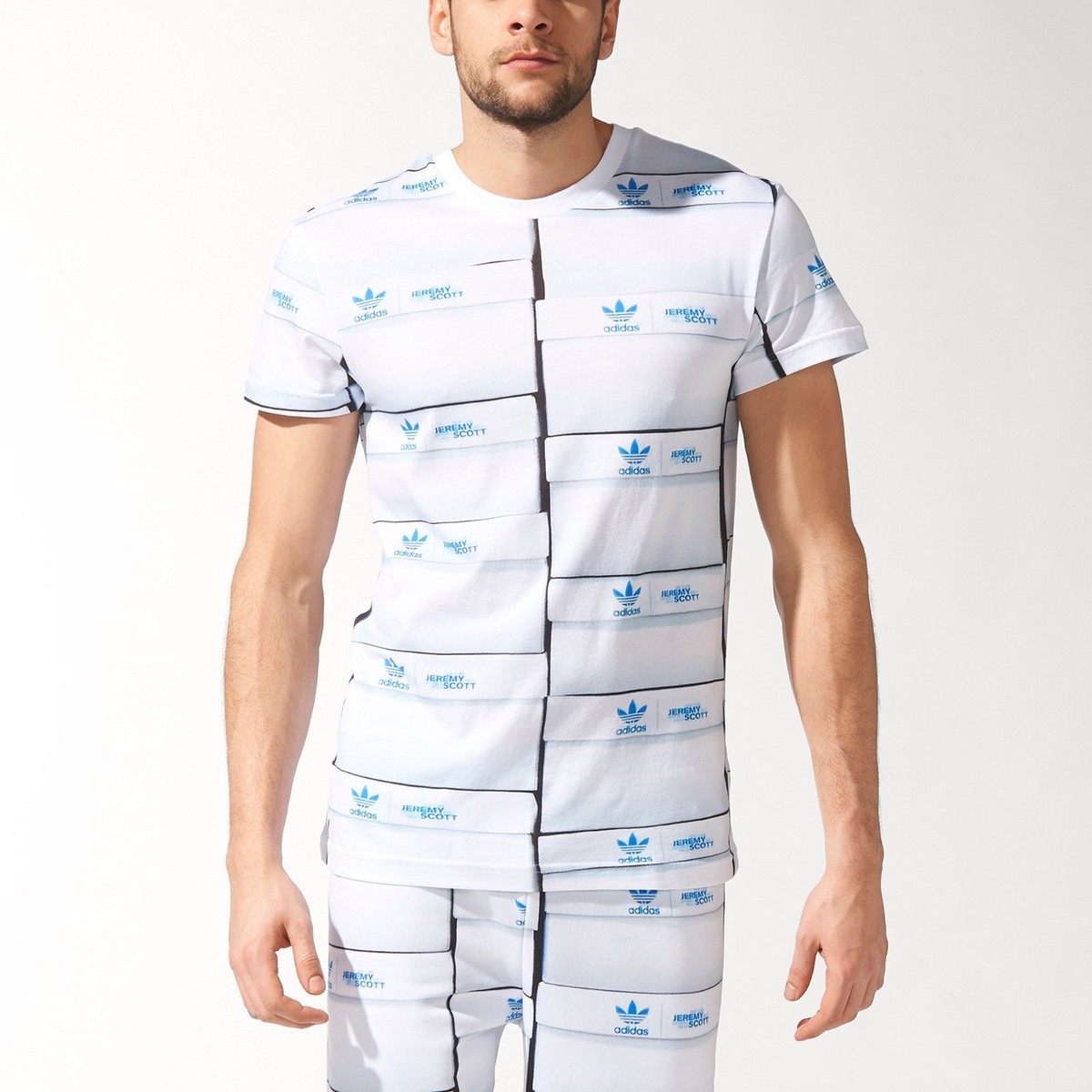 JEREMY SCOTT X ADIDAS Shoe Box TEE SHIRT White Multi S07179 | eBay