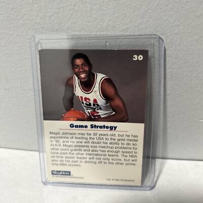 1992 SkyBox USA Lakers Basketball Card #30 Magic Johnson/Game