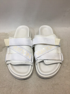 LOUIS VUITTON Honolulu Line Mule Sandals White UK US