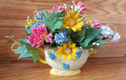 Mary Engelbreit 2006 Ceramic Teapot Card Holder/Flower Pot-Real Cute- L👀k!