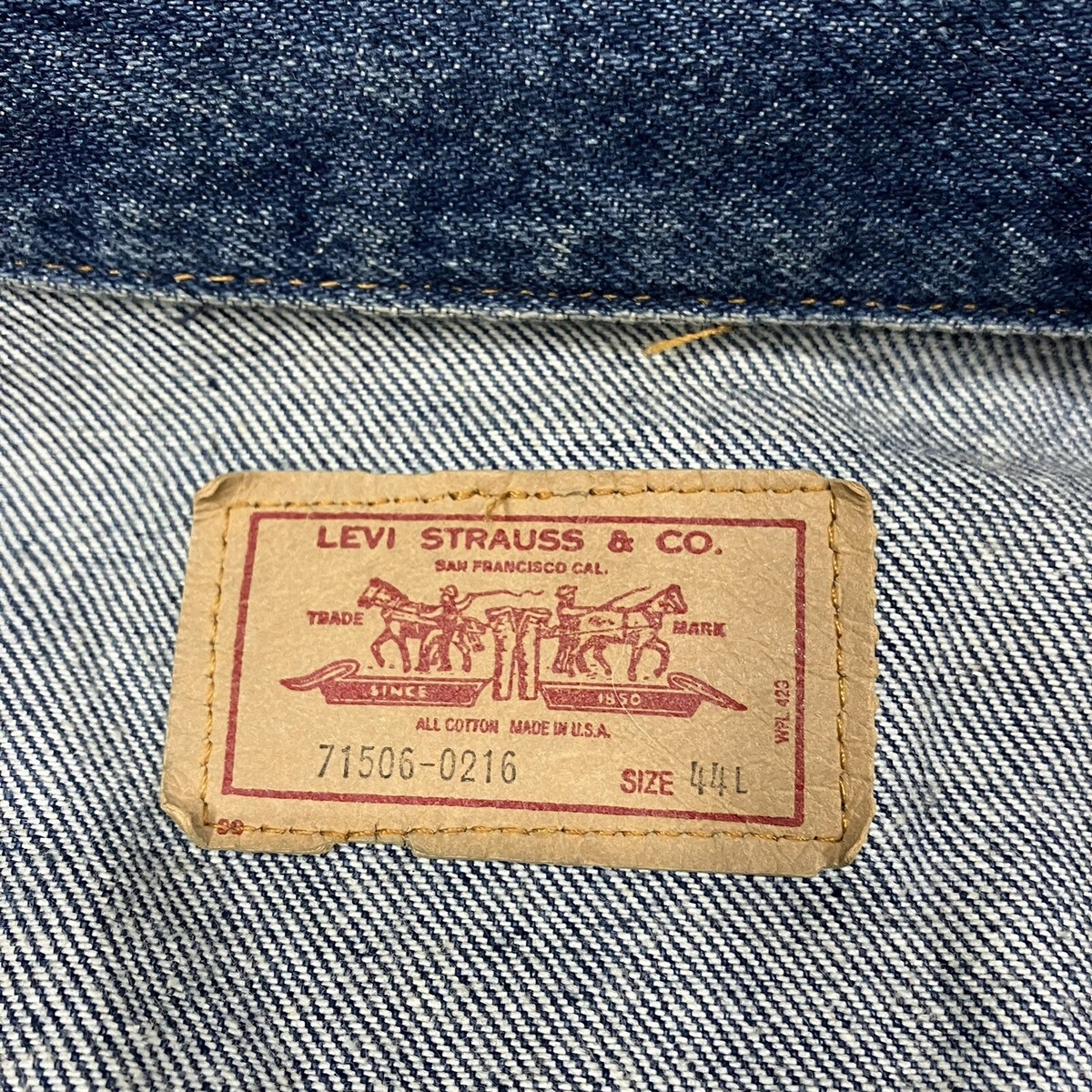 80s Levis Trucker Type III Mens Denim Jacket 71506-0216 USA 80s Levis Trucker Type III Mens Denim Jacket 71506-0216 USA