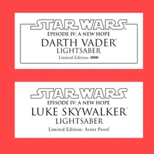 Master Replicas EFX Hasbro Anovos Helmet Lightsaber Custom Plaques 1.5x3.5