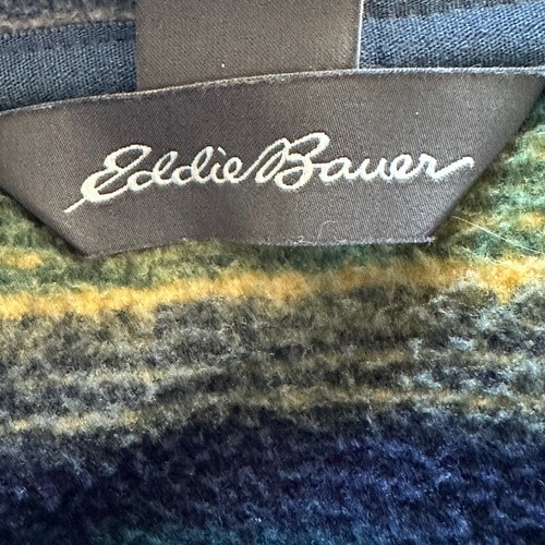 Eddie Bauer 1/4 Snap Fleece Aztec Southwestern Mens Large Multicolor Pullover LS - Picture 8 of 10