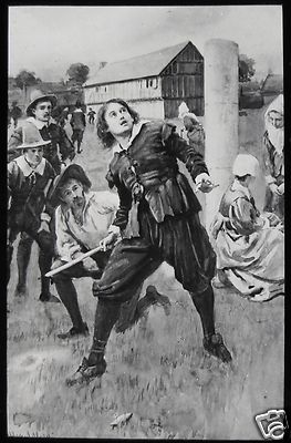 Magische Glaslaternenfolie JOHN BUNYAN HÖRT EINE STIMME VOM HIMMEL UM 1900 SCHRIFTSTELLER