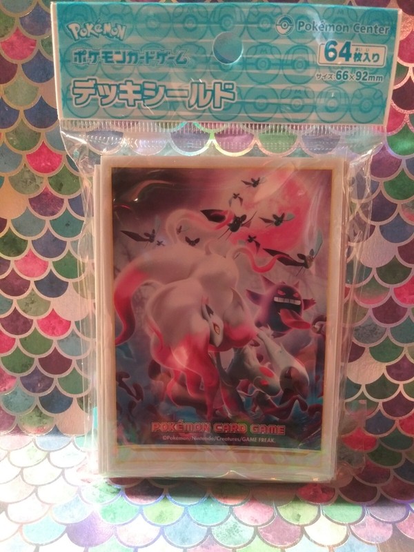 Pokemon Center Japan Dark Phantasma Hisuian Zoroark card Sleeves 64 Count