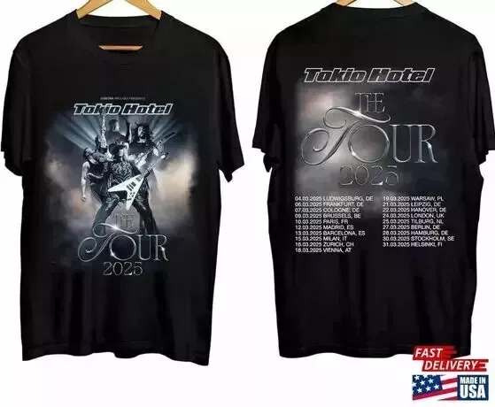Tokio Hotel Tour 2025 Shirt Band Fan Concert Hoodie shirt Size S-5XL