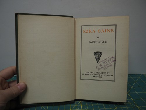EZRA CAINE Joseph W. Sharts HC Stone & Co. 1901 1st Ed. VG Supernatural/Psycholo - Picture 4 of 5