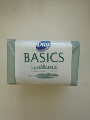 2 Pack Dial Basics Hypoallergenic Bar Soap 3.2 oz Retail Package Has Wear Sealed