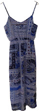 Cotton On Long Maxi Dress Blue Spaghetti Straps Summer Pool Cocktail Party Small