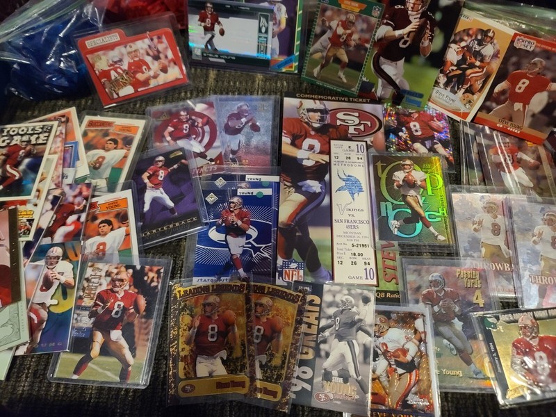 LOT (85) Steve Young Cards Super Chrome Cards  Rare Inserts Commerative Ticket