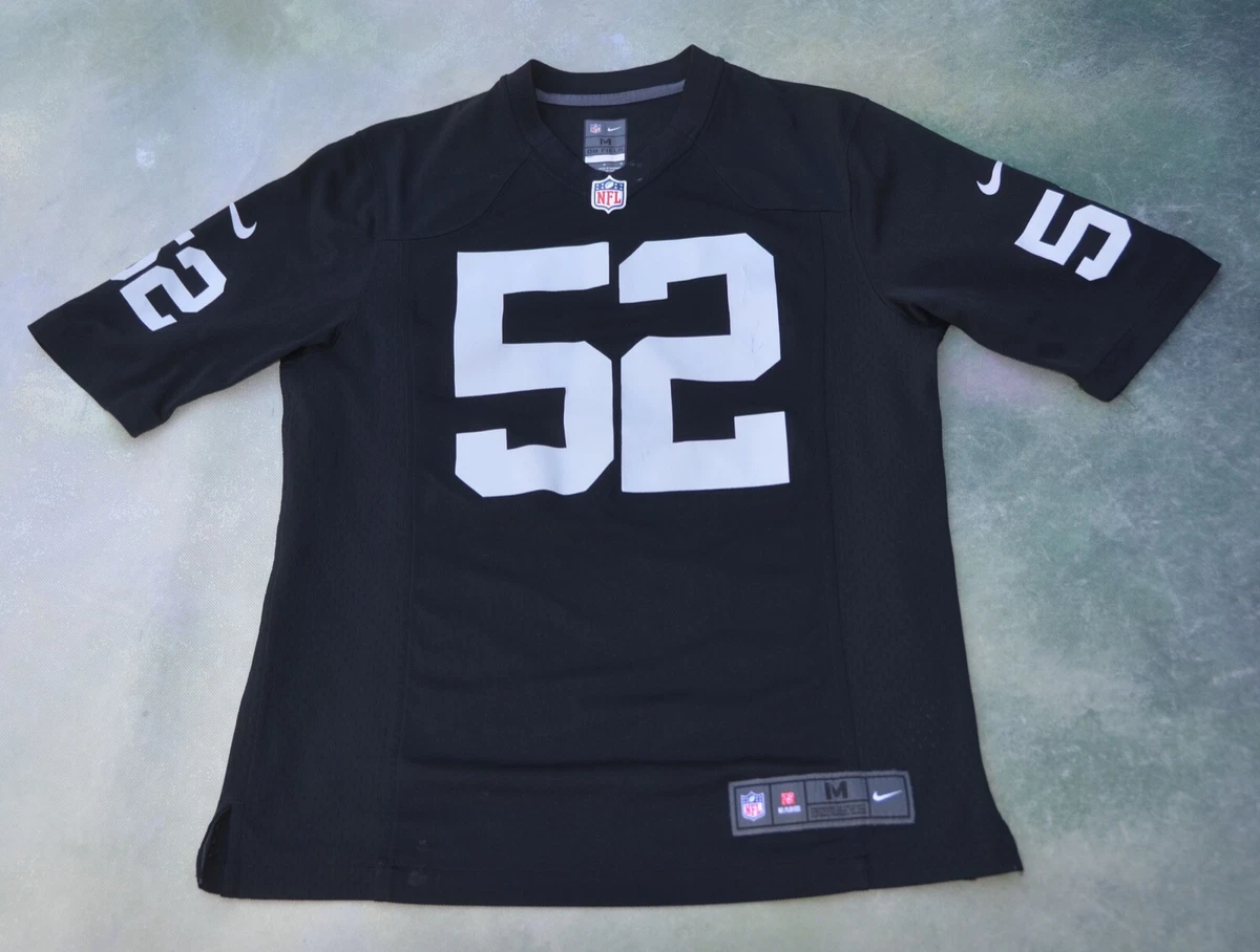 Official NFL Raiders Jersey #52 Stitched Khalil Mack Black Nike On Field  XXL