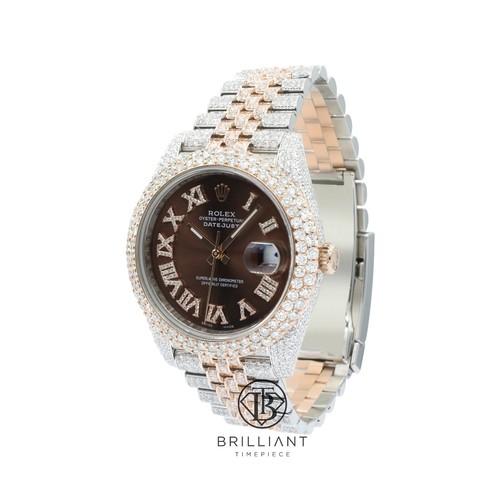 Rolex Datejust II 41mm 126303 Iced Out Watch 25.5 CT - Picture 2 of 7
