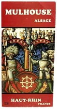 Vintage Mulhouse Alsace France Travel Brochure Map Hotels Restaurants Tourist 