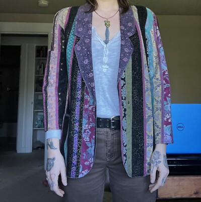 Rare Vintage 70 s Roberto Cavalli Leather Blazer Unisex