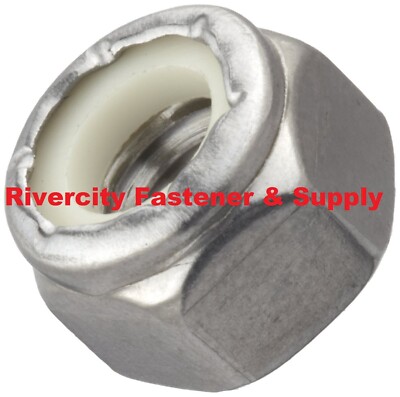 (500) 1/4x20 Stainless Nylon Insert Lock / Stop / Nyloc Nuts 1/4-20 Nut 1/4 x 20