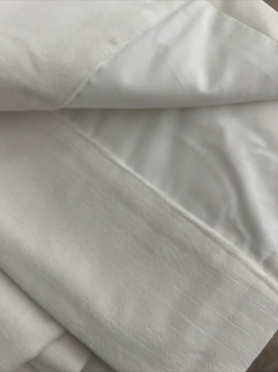 Lot De 2 Rideaux En Velours Vintage Restoration Hardware - Blanc, 108x50 Cm, Tige De Poche