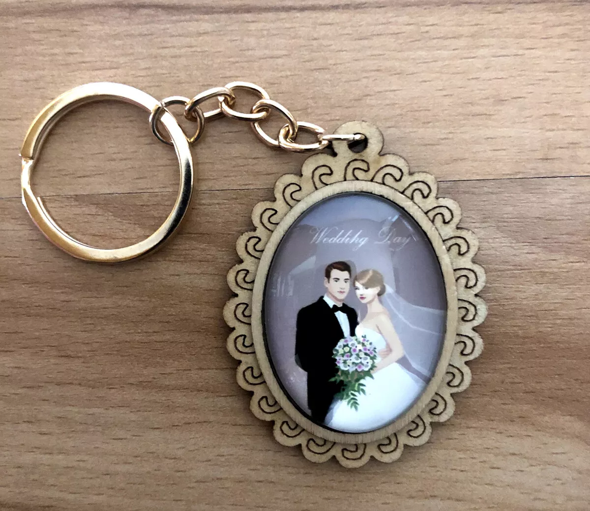 Bride & Groom Keyrings - Bulk Pack 20 Key Rings