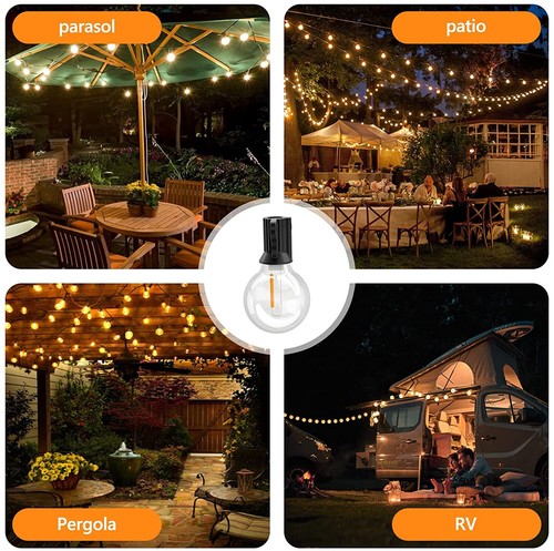Garden Lights Mains Powered Festoon Lights G40 Outdoor String Lights Waterproof - Picture 10 of 18
