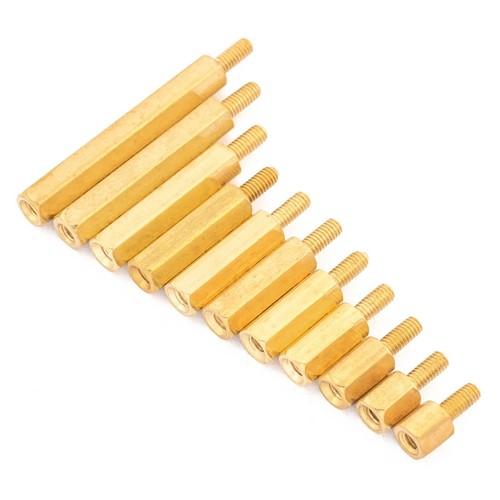 25pcs 10mm M2.5 Male Female Brass Hex Standoff Spacer Screw Separator Stand Off - Afbeelding 3 van 3