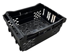 Halbe Größe Schwerlast Stapel/Nest Swingbar Container recycelt schwarz