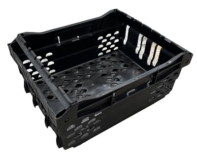Halbe Größe Schwerlast Stapel/Nest Swingbar Container recycelt schwarz