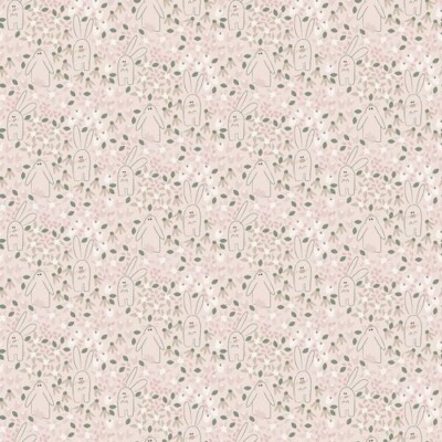 Hunny Bunny By Meags & Me For Clothworks - Pale Pink Packed Floral  #Y3720-132