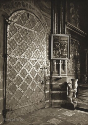 1942 Vintage Josef Sudek Prague St Vitus Cathedral Door Catholic