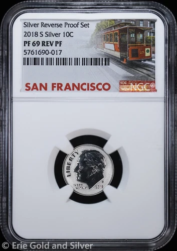 2018-S 10C Reverse Proof Silver Roosevelt Dime NGC PF 69 | PR