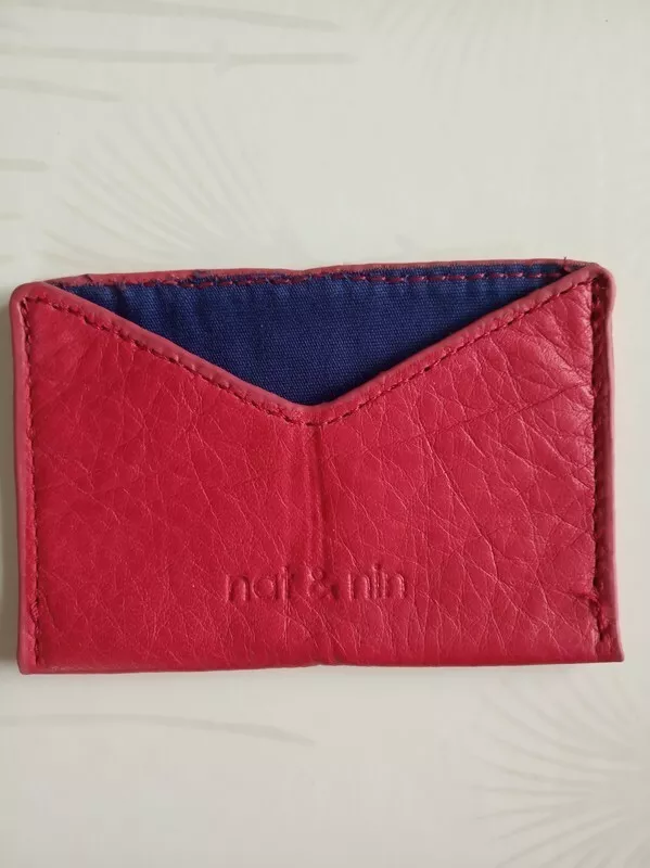 Porte carte en cuir rouge NAT NIN eBay