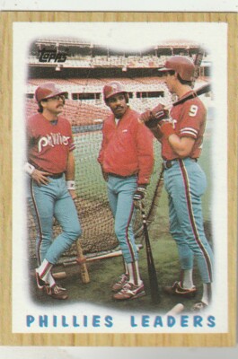 FREE SHIPPING-MINT-1987 Topps #481 Phillies leaders PLUS BONUS CARDS