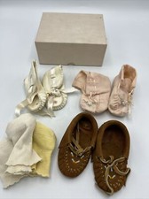 Baby Shoes Socks Beaded Moccasin Slippers Etc Vintage