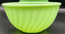 Jadeite Jadite 8" Oven Fire King Ware Made in the USA Swirl Mixing Bowl