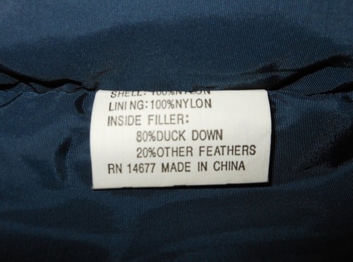 Down Vest Puffy Puffer Blue Nylon Camping Hiking Ski Alexander's Medium - Picture 5 of 5