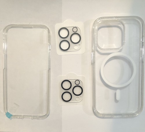 Miracase Magnetic für iPhone 15 Pro Hülle 6.1 MagSafe Klar Glitzer