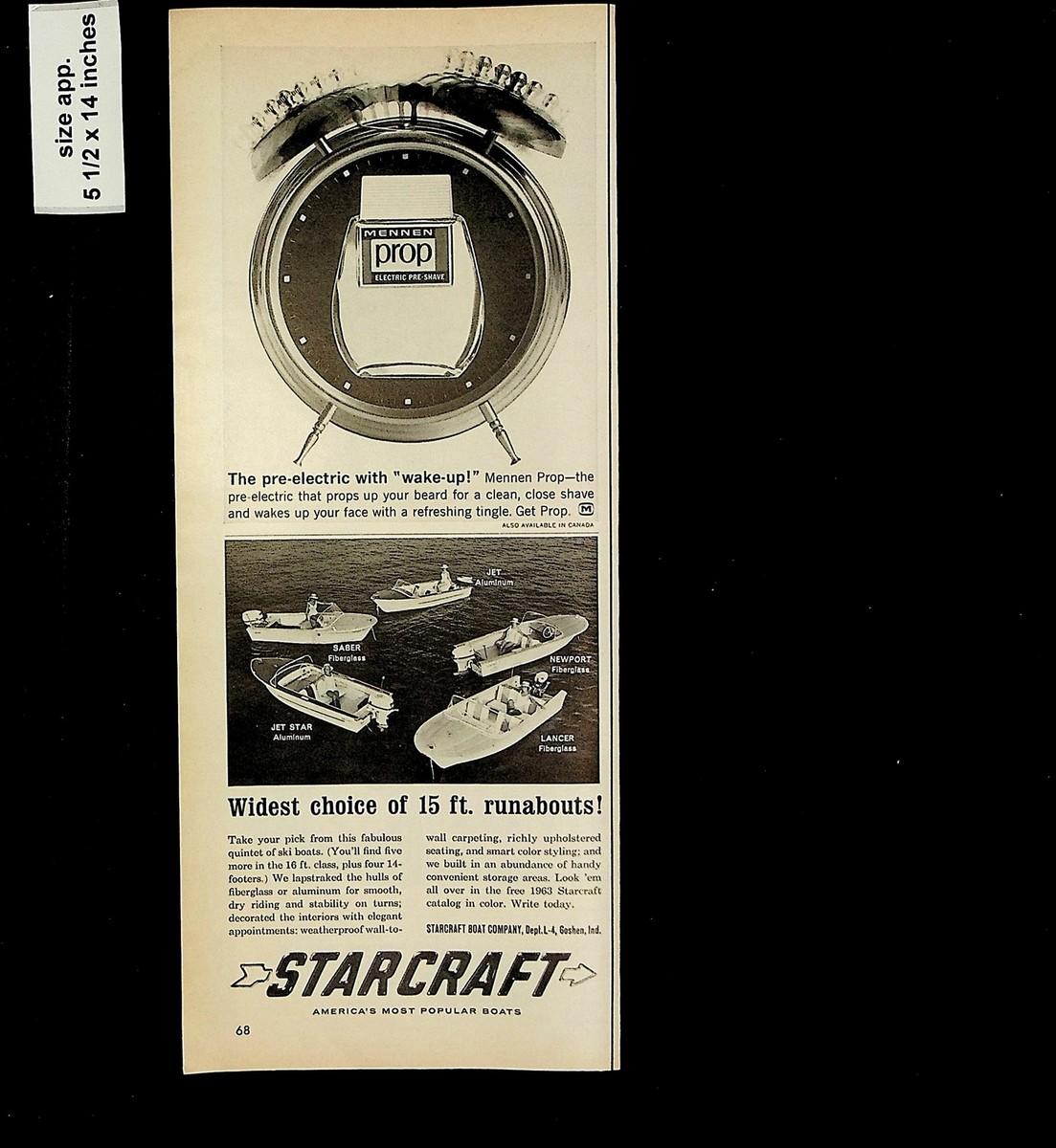 1963 Starcraft Popular Boats Motor Vintage Print Ad 016213 | eBay