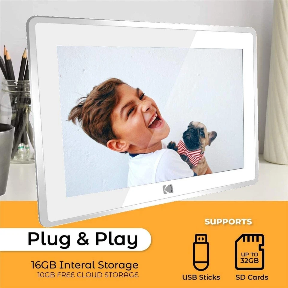 Kodak 10" Digital Picture Frame with WiFi and Multi-Touch Display Matte White - Image 4 of 4