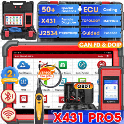 2025 LAUNCH X431 PRO 5 PAD V+ Car Diagnostic Scanner Tool Programming Key Coding