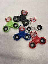 Set Of 5 Hand Fidget Spinners Focus Desk Toy KIPP Brothers. Solid colors.