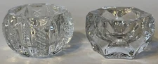Vintage Open Salts Clear Glass Each Different Lot Of 2