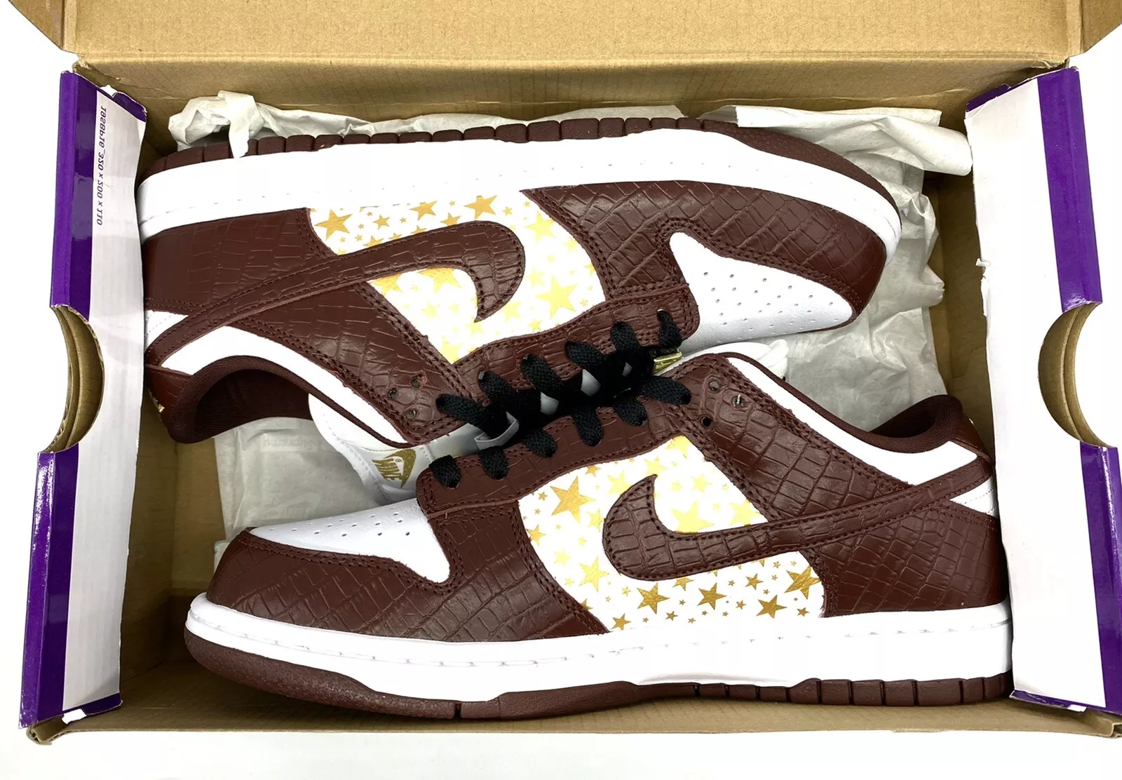 Baskets baskets marron Nike SB Dunk Low OG QS x Supreme Barkroot Royaume Uni 7 EU 41