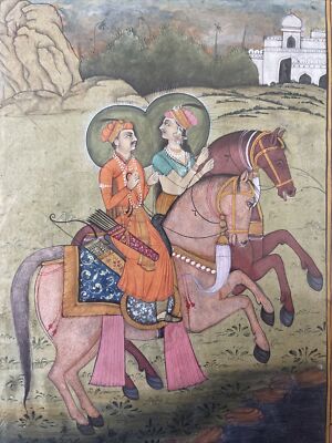 Miniaturmalerei im persischen indischen Mogulstil, Shah Jahan und Mumtaz