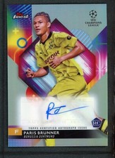 2024 PARIS BRUNNER AUTO TOPPS FINEST UEFA CHAMPIONS LEAGUE REFRACTOR RC (read)