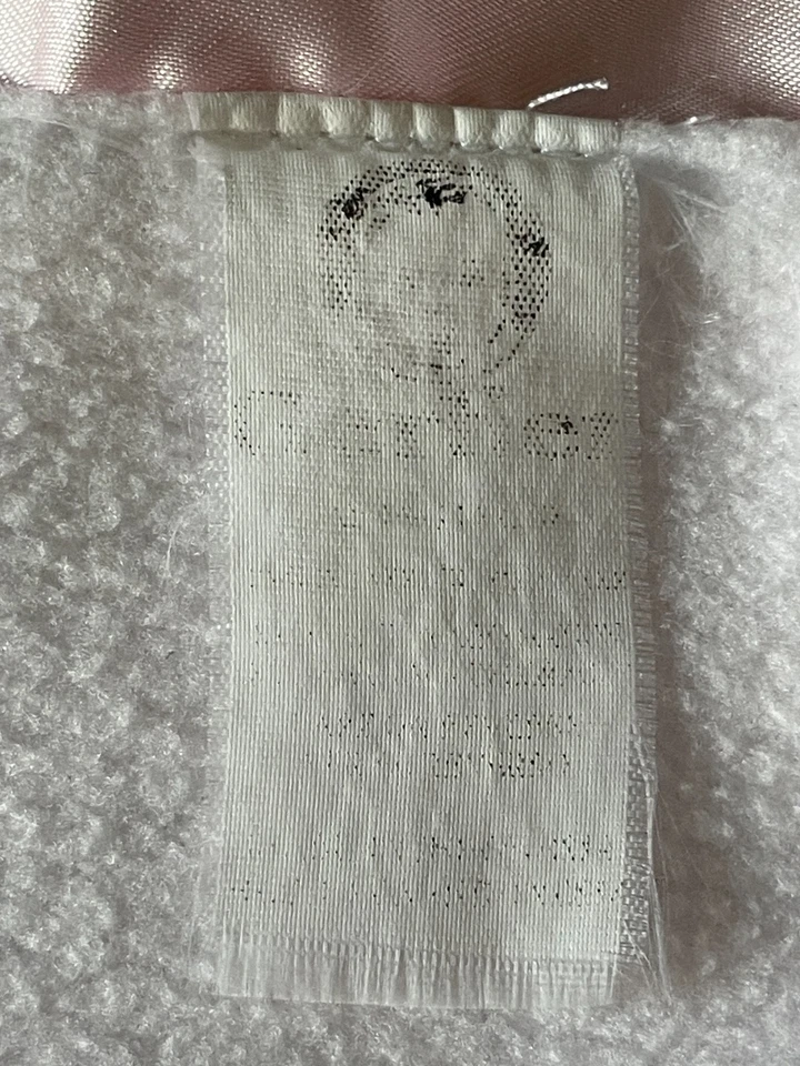 Gerber Lovey Blanco Rosa Vendido Satinado Borde Volantes Manta de Seguridad Lil Bolso sin asas Foto 2 de 4