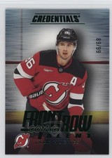 2025-26 Upper Deck Credentials Front Row Talent Green 89/99 Jack Hughes 12cf